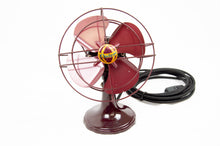 Charger l'image dans la galerie, CALOR – Vintage Electric Fan in Red Lacquered Bakelite and Cast Iron, c. 1950 (220 Volts)