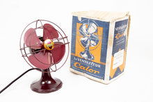 Charger l'image dans la galerie, CALOR – Vintage Electric Fan in Red Lacquered Bakelite and Cast Iron, c. 1950 (220 Volts)