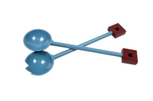 Load image into Gallery viewer, Vintage Alessi Michael Graves Salad Servers — Blue & Red Playful Postmodern Design