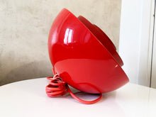 Load image into Gallery viewer, Absolutely Stunning Pendant Designed By Jo Hammerborg In The 70's! This Red Lamp Was Produced In Denmark By Fog & Morup.