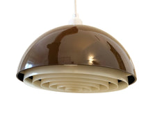Load image into Gallery viewer, Brown Space Age Ceiling Light by Bent Karlby for A. Schröder Kemi, Denmark 1970s
