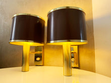 Load image into Gallery viewer, Pair Of Scones Designed By Jo Hammerborg - This Brass Lamp Was Produced In Denmark By Fog & Mørup.