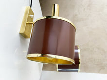 Load image into Gallery viewer, Pair Of Scones Designed By Jo Hammerborg - This Brass Lamp Was Produced In Denmark By Fog & Mørup.