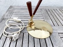 Load image into Gallery viewer, Th. Valentiner / Poul Dinesen. Teak And Brass Table Lamp, Mid-20th Century