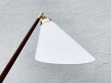 Load image into Gallery viewer, Th. Valentiner / Poul Dinesen. Teak And Brass Table Lamp, Mid-20th Century