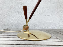 Load image into Gallery viewer, Th. Valentiner / Poul Dinesen. Teak And Brass Table Lamp, Mid-20th Century