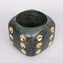 Load image into Gallery viewer, The Winner Takes It All by Andreas Wargenbrant - Champagne cooler in 2 pieces, green and gold patinated bronze, tray marked 12/20.