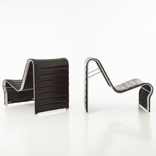 Load image into Gallery viewer, Pair of Eric Sigfrid Persson (Sweden, 1906-1992) Chairs. - Black Leather, Aluminum Frame - 1960/70 - Pair Of Lounge Chairs