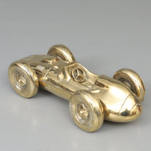 Load image into Gallery viewer, Gold Patinated Bronze Sculpture "Monaco Grand Prix" by Andreas Wargenbrant - Lenght 42 cm.