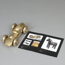 Load image into Gallery viewer, Gold Patinated Bronze Sculpture "Monaco Grand Prix" by Andreas Wargenbrant - Lenght 42 cm.