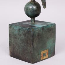 Load image into Gallery viewer, Gossip, in the form of a Parrot - Patinated Bronze Sculpture by Andreas Wargenbrant - 37/99, plate marked.