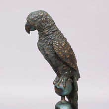 Load image into Gallery viewer, Gossip, in the form of a Parrot - Patinated Bronze Sculpture by Andreas Wargenbrant - 37/99, plate marked.