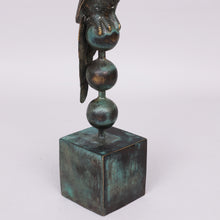 Load image into Gallery viewer, Gossip, in the form of a Parrot - Patinated Bronze Sculpture by Andreas Wargenbrant - 37/99, plate marked.