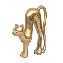 Load image into Gallery viewer, Gold Patinated Bronze Sculpture "The Cat" by Andreas Wargenbrant - Caster's stamp and Hand Signed