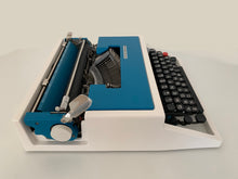 Load image into Gallery viewer, Typewriter Blue and white Mercedes Super T