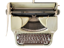 Load image into Gallery viewer, Typewriter Green/grey Mercedes - Perfectly Working Typewriter - Full Of Charm And Patina! - AZERTY Keyboard