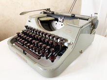 Load image into Gallery viewer, Typewriter Green/grey Mercedes - Perfectly Working Typewriter - Full Of Charm And Patina! - AZERTY Keyboard