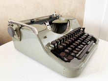 Load image into Gallery viewer, Typewriter Green/grey Mercedes - Perfectly Working Typewriter - Full Of Charm And Patina! - AZERTY Keyboard