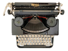 Load image into Gallery viewer, Typewriter Glossy Black Royal Model P - Looks And Works Very Well - Perfect Gift For The Writer - AZERTY