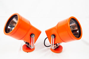 Orange Unispot (Big model) Wall Lamps From Louis Poulsen, 1970s