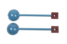 Load image into Gallery viewer, Vintage Alessi Michael Graves Salad Servers — Blue &amp; Red Playful Postmodern Design
