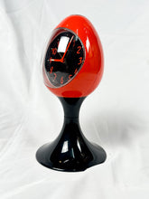 Load image into Gallery viewer, Vintage Blessing Tulip Pedestal Alarm Clock — Retro 1960s/70s Space Age Red &amp; Black
