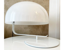 Charger l&#39;image dans la galerie, MARCO ZANUSO - Table lamp - Oluce - Plastic Shade, White Lacquered Metal - Designed in 1963.
