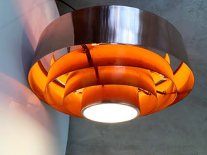 Design Jo Hammerborg - Ultra Pendant In Copper - Prodduced By Fog Mørup - Danish Mid Century Modern