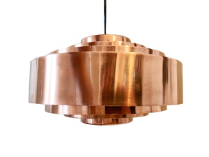 Design Jo Hammerborg - Ultra Pendant In Copper - Prodduced By Fog Mørup - Danish Mid Century Modern