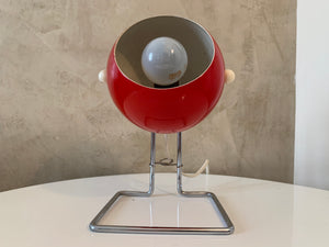 Striking Red E.S Horn Table Lamp - A Danish Midcentury Design Icon!