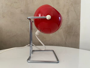 Striking Red E.S Horn Table Lamp - A Danish Midcentury Design Icon!