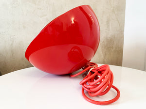 Absolutely Stunning Pendant Designed By Jo Hammerborg In The 70's! This Red Lamp Was Produced In Denmark By Fog & Morup.