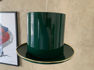 Stunning Green Hat Pendant Lamp by Hans Agne Jakobsson for Markaryd AB Sweden - A Unique Mid-Century Gem!