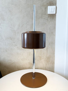 Piccolo Brown And Chrome Table Lamp By Lyfa Of Denmark, 1970s