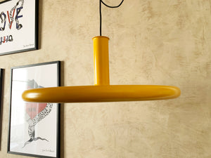 1970s Original Yellow Pendant - Produced In Denmark By Fog & Morup - Designed By Hans Due - XL 50 cm Pendant Lamp