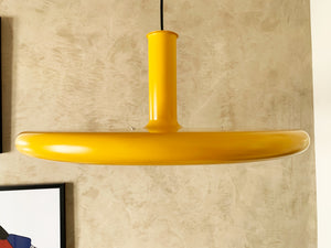 1970s Original Yellow Pendant - Produced In Denmark By Fog & Morup - Designed By Hans Due - XL 50 cm Pendant Lamp