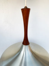 Load image into Gallery viewer, Scandinavian Pendant Design - Brushed Steel and Rosewood
