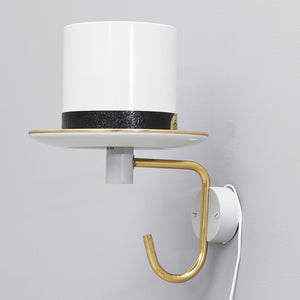 Hans-Agne Jakobsson AB, Markaryd - White Hat Lamp - Swedish 1960s Design