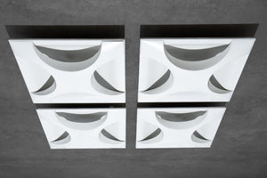 D. WITTE & R. KRÜGER. Staff, 4 x wall or ceiling lights model Oyster