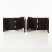 Load image into Gallery viewer, Pair of Eric Sigfrid Persson (Sweden, 1906-1992) Chairs. - Black Leather, Aluminum Frame - 1960/70 - Pair Of Lounge Chairs
