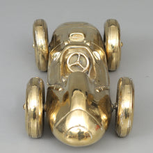 Load image into Gallery viewer, Gold Patinated Bronze Sculpture &quot;Monaco Grand Prix&quot; by Andreas Wargenbrant - Lenght 42 cm.
