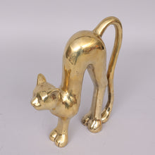 Load image into Gallery viewer, Gold Patinated Bronze Sculpture &quot;The Cat&quot; by Andreas Wargenbrant - Caster&#39;s stamp and Hand Signed
