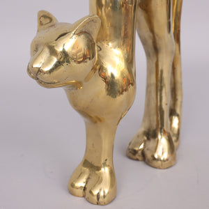 Gold Patinated Bronze Sculpture "The Cat" by Andreas Wargenbrant - Caster's stamp and Hand Signed