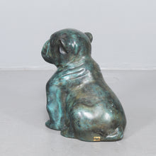 Charger l&#39;image dans la galerie, Bulldog - Patinated Bronze Sculpture by Andreas Wargenbrant - Plate Marked 16/25
