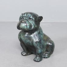 Charger l&#39;image dans la galerie, Bulldog - Patinated Bronze Sculpture by Andreas Wargenbrant - Plate Marked 16/25
