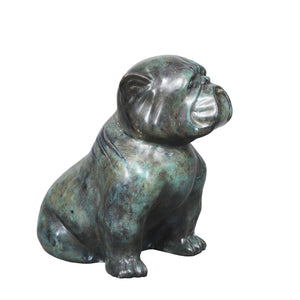 Bulldog - Patinated Bronze Sculpture by Andreas Wargenbrant - Plate Marked 16/25