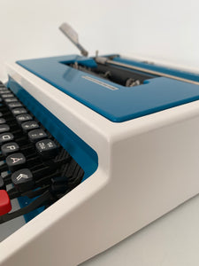 Typewriter Blue and white Mercedes Super T