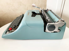 Load image into Gallery viewer, Typewriter Blue Olivetti Studio 44 - Fully Working - With Case - QWERTY Keyboard
