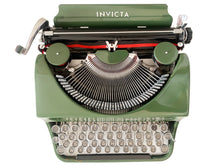 Load image into Gallery viewer, Typewriter 1940&#39;s Green Invicta - Gorgeous Rare Old Typewriter - Professionally Serviced - Working Typewriter - AZERTY Keyboard
