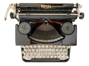 Typewriter Glossy Black Royal Model P - Looks And Works Very Well - Perfect Gift For The Writer - AZERTY